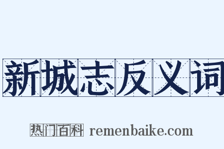 新城志反义词是什么意思的图片